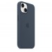 Apple iPhone 14 Silicone Case with MagSafe - Storm Blue (MPRV3)