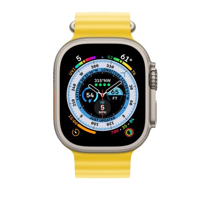 Apple Ocean Band для Apple Watch 49mm - Yellow (MQEC3)