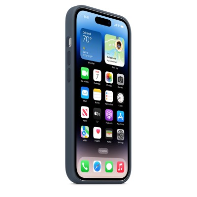 Apple iPhone 14 Pro Silicone Case with MagSafe - Storm Blue (MPTF3)