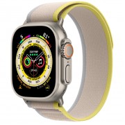 Apple Watch Ultra GPS + Cellular 49mm Titanium Case with Yellow/Beige Trail Loop - M/L (MQF23, MQFU3)