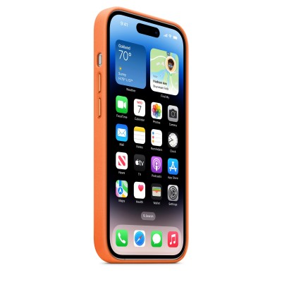 Apple iPhone 14 Pro Leather Case with MagSafe - Orange (MPPL3)