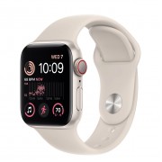 Apple Watch SE 2 GPS + Cellular 40mm Starlight Aluminum Case with Starlight Sport Band - Regular (MNPH3)