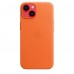 Apple iPhone 14 Leather Case with MagSafe - Orange (MPP83)