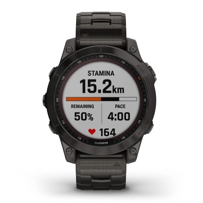 Смарт-часы Garmin Fenix 7 Sapphire Solar Carbon Grey DLC Titanium with Carbon Grey DLC Vented Titanium Band (010-02540-39)