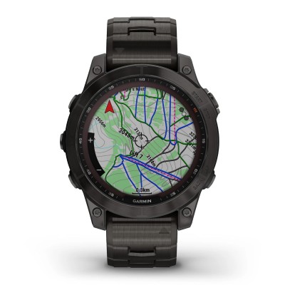 Смарт-часы Garmin Fenix 7 Sapphire Solar Carbon Grey DLC Titanium with Carbon Grey DLC Vented Titanium Band (010-02540-39)
