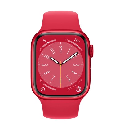 Apple Watch Series 8 GPS 41mm (PRODUCT)RED Aluminum Case with (PRODUCT)RED Sport Band - M/L (MNUH3)
