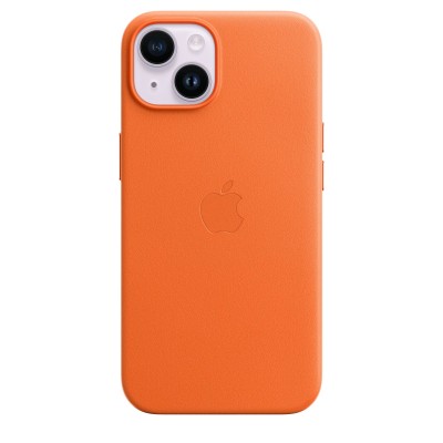 Apple iPhone 14 Leather Case with MagSafe - Orange (MPP83)