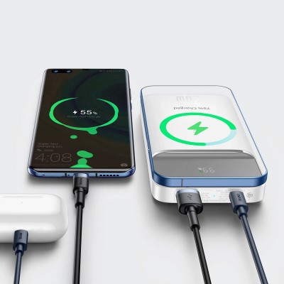 Зовнішній акумулятор Baseus Magnetic Wireless Quick Charging Power Bank 10000mAh 20W 2022 Edition - White (PPCX010102)