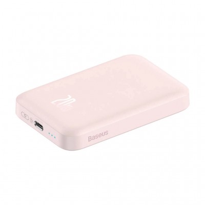 Внешний аккумулятор с беспроводной зарядкой Baseus Magnetic Wireless Power Bank 6000mAh 20W Pink (PPCX020004)
