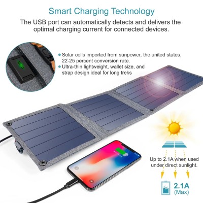 Зарядное устройство на солнечной батарее Choetech 14W Portable Solar Charger Panel with USB (SC004)