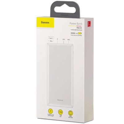 Зовнішній акумулятор Baseus Mini JA 30000 mAh 15W White (PPJAN-C02)