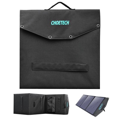 Зарядное устройство на солнечной батарее Choetech 120W Foldable Solar Charger Panel with Kickstands 18V DC+60W PD Type C (SC008)