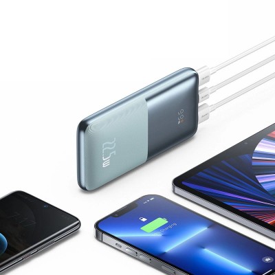 Зовнішній акумулятор Baseus Bipow Pro Digital Display Fast Charge Power Bank 10000mAh 22.5W Blue (PPBD040003)