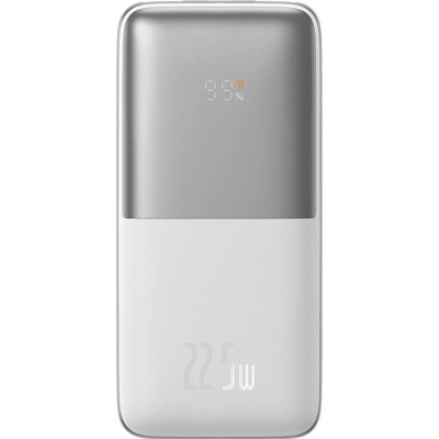 Зовнішній акумулятор Baseus Bipow Pro Digital Display Fast Charge Power Bank 10000mAh 22.5W White (PPBD040002)