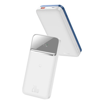 Зовнішній акумулятор Baseus Magnetic Wireless Quick Charging Power Bank 10000mAh 20W 2022 Edition - White (PPCX010102)