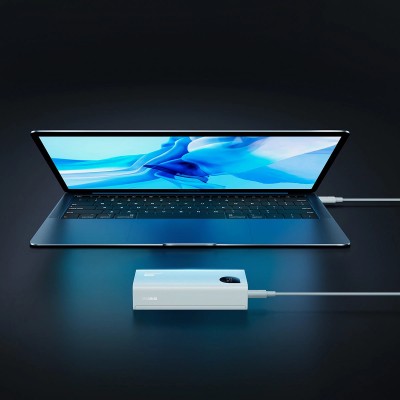 Внешний аккумулятор Baseus Adaman Metal Digital Display 10000 mAh 30W White (PPAD040002)