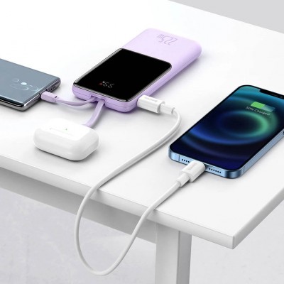Зовнішній акумулятор Baseus Elf Digital Display Fast Charge 10000mAh 22.5W White (PPJL010002)