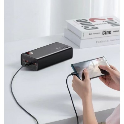 Внешний аккумулятор Baseus Adaman Metal Digital Display Quick Charge Power Bank 40000mAh 22.5W Black (PPAD020001)