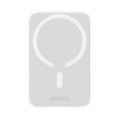 Внешний аккумулятор с беспроводной зарядкой Baseus Magnetic Wireless Power Bank 6000mAh 20W White (PPCX020002)