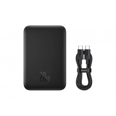 Внешний аккумулятор с беспроводной зарядкой Baseus Magnetic Wireless PowerBank 6000mAh 20W Black (PPCX020001)