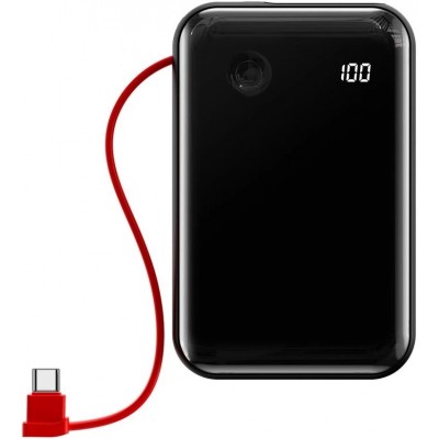 Зовнішній акумулятор Baseus Mini S Digital Display Power Bank 10000mAh (with Type-C cable) Black (PPXF-A01)