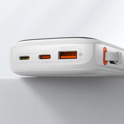 Внешний аккумулятор Baseus Qpow Pro 10000mAh 22.5W White (PPQD020102)