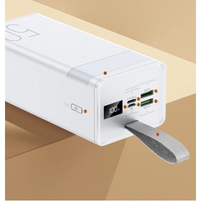 Внешний аккумулятор REMAX Chinen Series Fast Charging Power Bank with LED Light 50000mAh 22.5W (RPP-321)