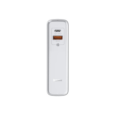 Мережевий зарядний пристрій та зовнішній акумулятор Baseus GaN Power Bank 10000mAh & Charger 45W White (PPNLD-F02)