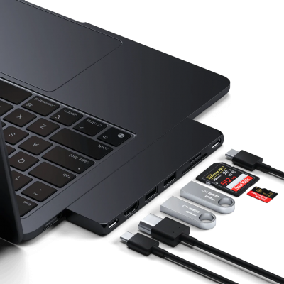 Тонкий концентратор Satechi Pro Hub Slim - Midnight (ST-HUCPHSD)