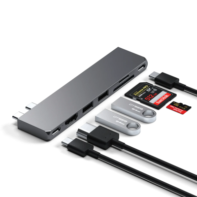 Тонкий концентратор Satechi Pro Hub Slim - Space Gray (ST-HUCPHSM)