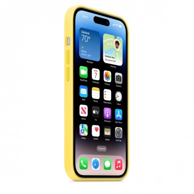 Apple iPhone 14 Pro Silicone Case with MagSafe - Canary Yellow (MQUG3)