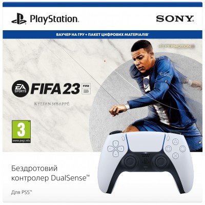 Бездротовий геймпад Sony DualSense White + FIFA23 (955806)