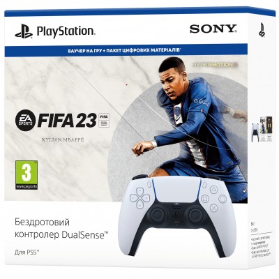 Бездротовий геймпад Sony DualSense White + FIFA23 (955806)