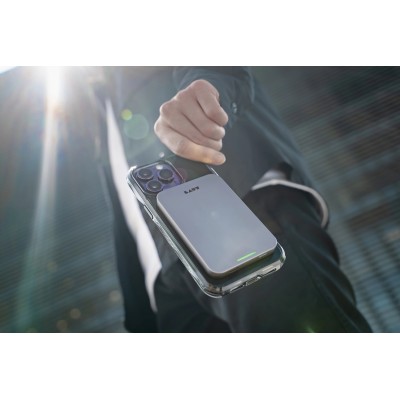 Портативное зарядное устройство LAUT Power Charge Crystal with MagSafe Power Bank 5000mAh - Black (L_PCC_BK)