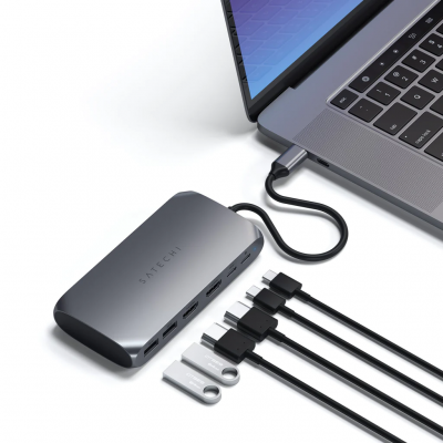 Мультимедійний адаптер Satechi USB-C Multimedia Adapter M1 – Space Gray (ST-UCM1HM)