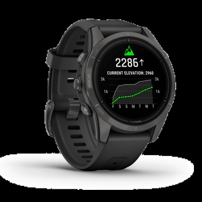 Смарт-часы Garmin Epix Pro (Gen 2) Sapphire Edition, 42 mm Carbon Grey DLC Titanium with Black Band (010-02802-15)