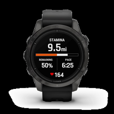 Смарт-часы Garmin Epix Pro (Gen 2) Sapphire Edition, 42 mm Carbon Grey DLC Titanium with Black Band (010-02802-15)