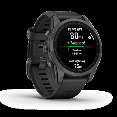 Смарт-часы Garmin Epix Pro (Gen 2) Sapphire Edition, 42 mm Carbon Grey DLC Titanium with Black Band (010-02802-15)
