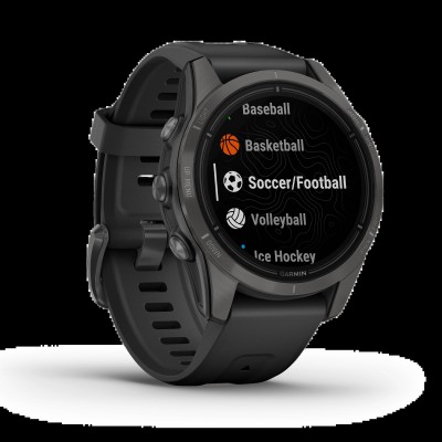 Смарт-часы Garmin Epix Pro (Gen 2) Sapphire Edition, 42 mm Carbon Grey DLC Titanium with Black Band (010-02802-15)