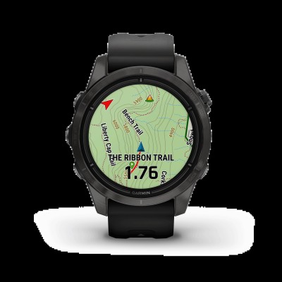 Смарт-часы Garmin Epix Pro (Gen 2) Sapphire Edition, 42 mm Carbon Grey DLC Titanium with Black Band (010-02802-15)