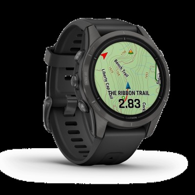 Смарт-часы Garmin Epix Pro (Gen 2) Sapphire Edition, 42 mm Carbon Grey DLC Titanium with Black Band (010-02802-15)