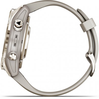 Смарт-годинник Garmin Epix Pro (Gen 2) Sapphire Edition, 42 mm Soft Gold with Light Sand Band (010-02802-11)
