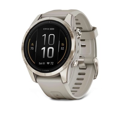 Смарт-годинник Garmin Epix Pro (Gen 2) Sapphire Edition, 42 mm Soft Gold with Light Sand Band (010-02802-11)
