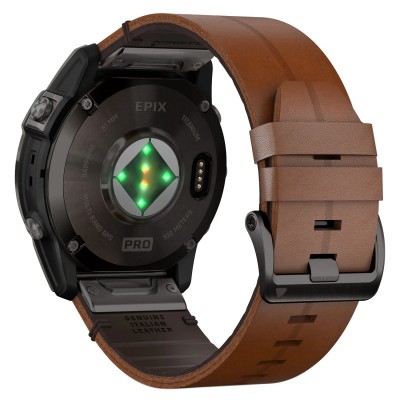 Смарт-часы Garmin Epix Pro (Gen 2) Sapphire Edition | 51 mm Carbon Grey DLC Titanium with Chestnut Leather Band (010-02804-30)