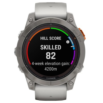 Смарт-годинник Garmin Fenix 7 Pro Sapphire Solar Edition, 47 мм Titanium with Fog Gray/Ember Orange Band (010-02777-20/21)