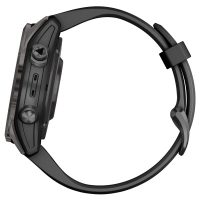 Смарт-часы Garmin Fenix 7S Pro Sapphire Solar Edition | 42 мм Carbon Gray DLC Titanium with Black Band (010-02776-11)
