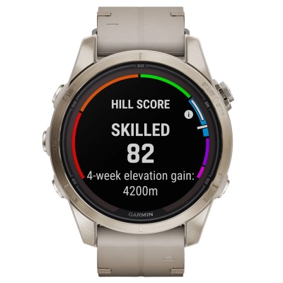Смарт-часы Garmin Fenix 7S Pro Sapphire Solar Edition | 42 мм Soft Gold with Limestone Leather Band (010-02776-30)