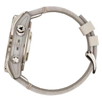 Смарт-часы Garmin Fenix 7S Pro Sapphire Solar Edition | 42 мм Soft Gold with Limestone Leather Band (010-02776-30)