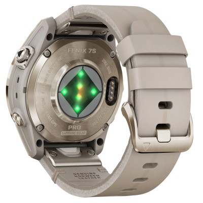 Смарт-часы Garmin Fenix 7S Pro Sapphire Solar Edition | 42 мм Soft Gold with Limestone Leather Band (010-02776-30)