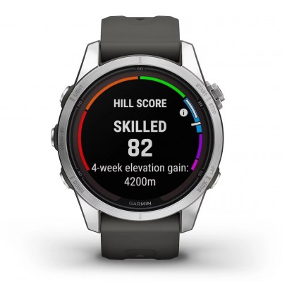 Смарт-годинник Garmin Fenix 7S Pro Solar Edition, 42 мм Silver with Graphite Band (010-02776-00/01)